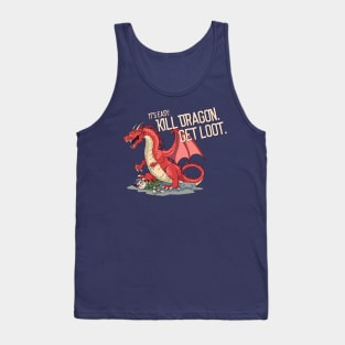 Roleplayer RPG Fantasy Elf and Dragon Tank Top